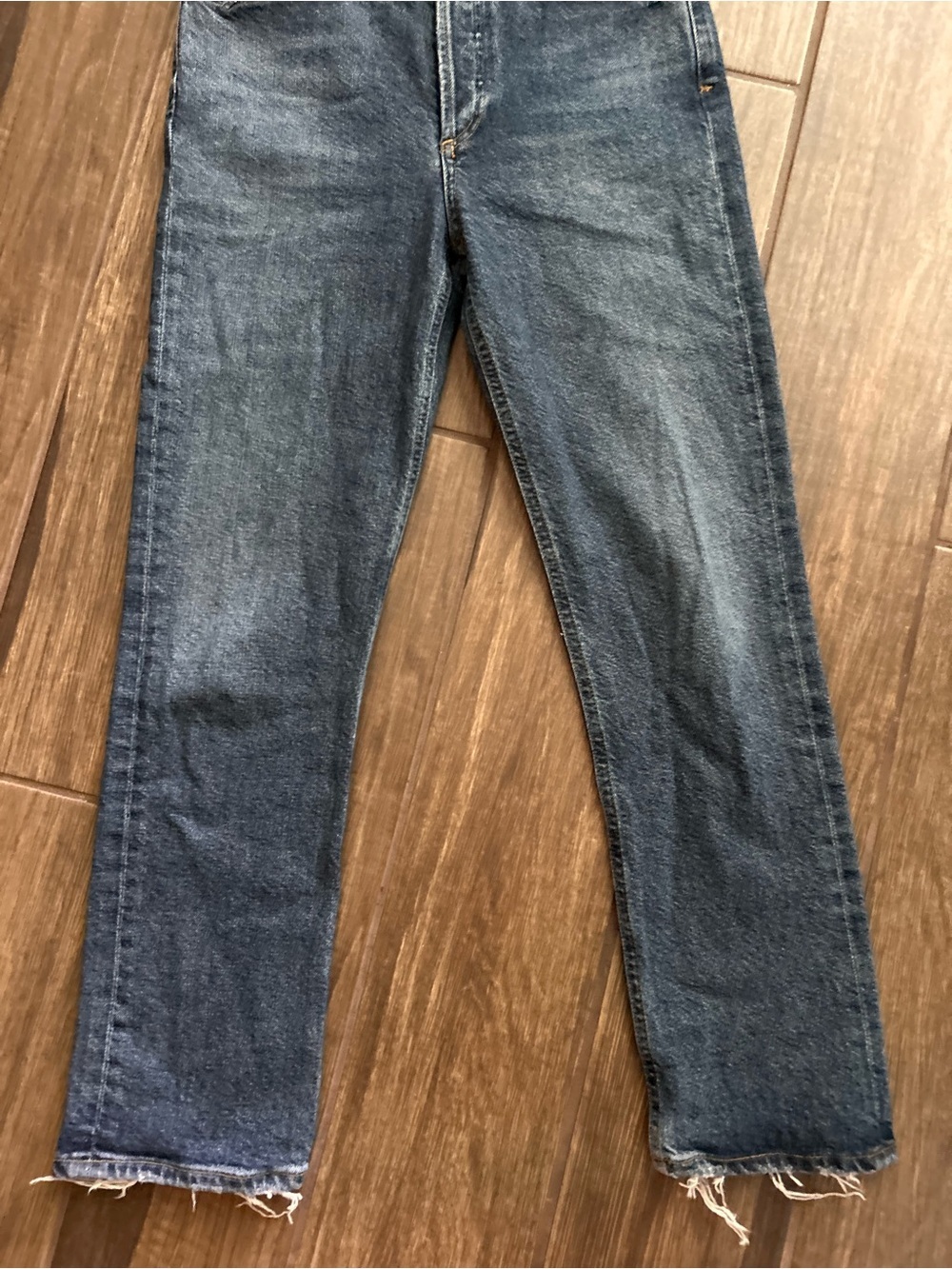 AGOLDE Riley High Rise Straight Crop Jeans in Pastime Wash Sz 26 - Picture 3 of 8